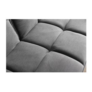 Zoom sur la texture du canapé droit convertible NEVISI gris