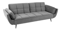 Canapé droit convertible NEVISI gris