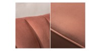 Zoom sur les détails du canapé droit original ATLANTIKA rose poudré