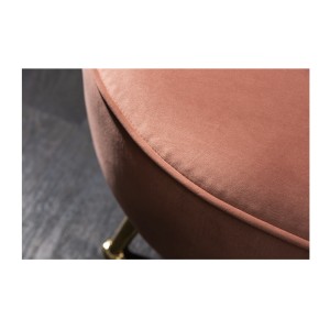 Zoom sur l'assise du canapé droit original ATLANTIKA rose poudré