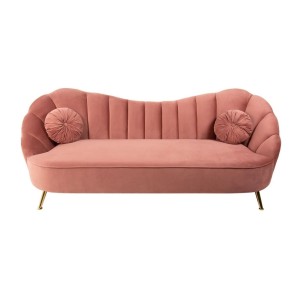 Canapé droit original ATLANTIKA rose poudré