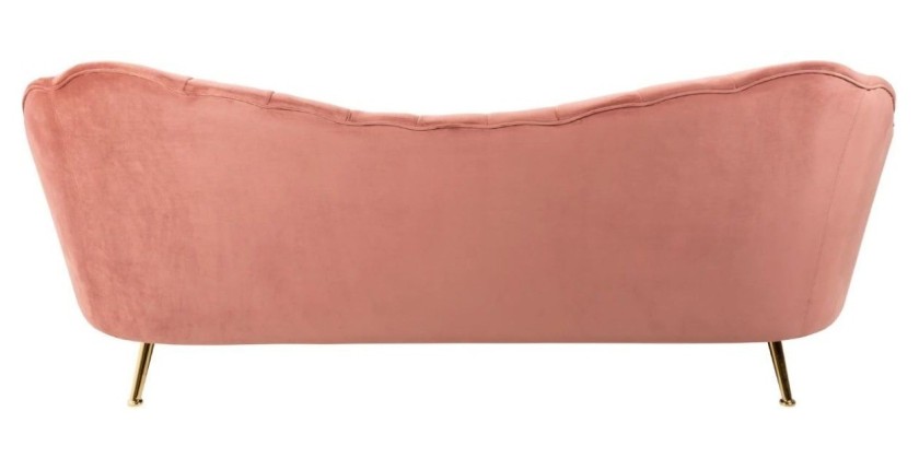 Canapé droit original ATLANTIKA rose poudré vu de dos