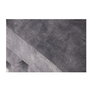 Zoom sur la tranche du pouf VELENA gris