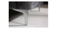 Zoom sur les pieds du pouf VELENA gris