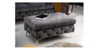 Pouf VELENA gris mis en situation