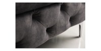 Zoom sur les motifs du pouf VELENA gris