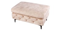 Pouf VELENA blanc champagne