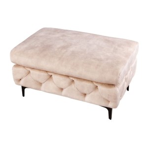 Pouf VELENA blanc champagne