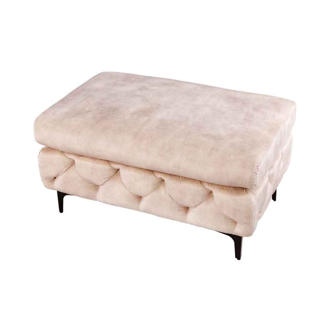 Pouf VELENA blanc champagne