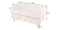 Dimensions du pouf VELENA blanc champagne