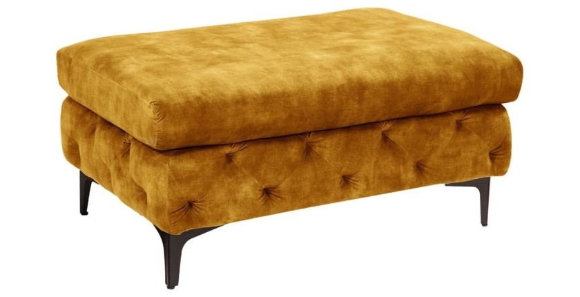 Pouf VELENA jaune moutarde