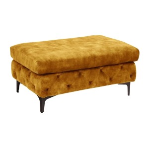 Pouf VELENA jaune moutarde