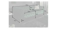 Dimensions du canapé droit VELENA vert émeraude