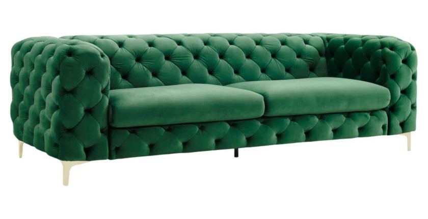 Canapé droit VELENA vert émeraude