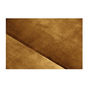 Zoom sur les détails du canapé droit VELENA jaune moutarde