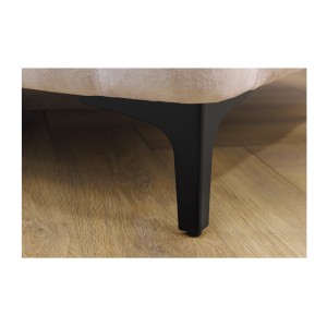 Zoom sur l'un des pieds du canapé droit 240cm VELENA blanc champagne