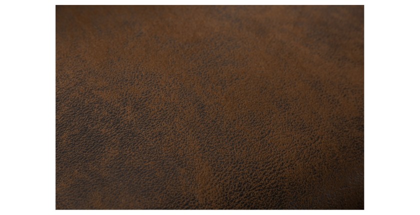 Zoom sur la texture du canapé d'angle VELENA marron