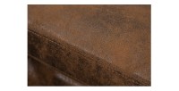 Zoom sur l'assise du canapé d'angle VELENA marron