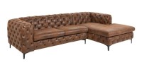 Canapé d'angle VELENA marron