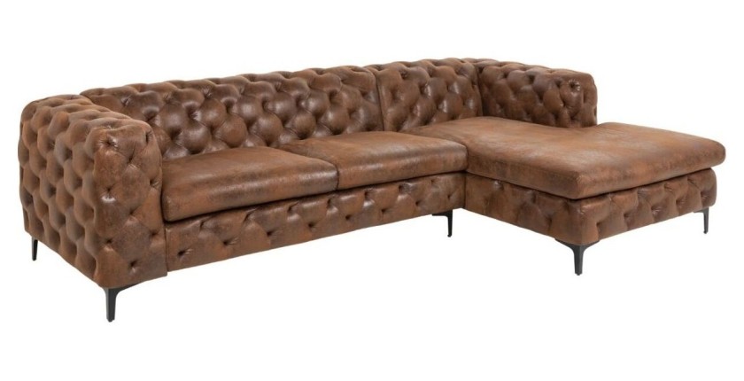 Canapé d'angle VELENA marron