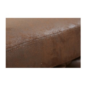 Zoom sur la texture du pouf VELENA marron