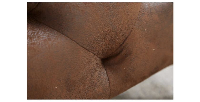 Zoom sur le motif du pouf VELENA marron