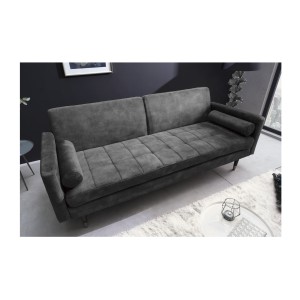 Canapé convertible ATELIA gris mis en situation