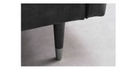 Zoom sur les détails des pieds du canapé convertible ATELIA gris