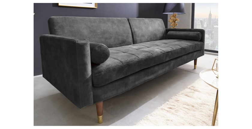 Canapé convertible ATELIA gris vu de bas