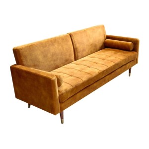 Canapé convertible ATELIA jaune moutarde