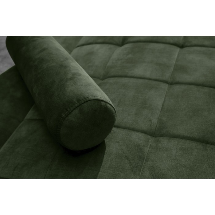 Zoom sur la texture du canapé convertible ATELIA vert foncé