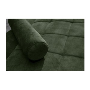 Zoom sur la texture du canapé convertible ATELIA vert foncé