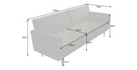 Dimensions du canapé convertible ATELIA vert foncé