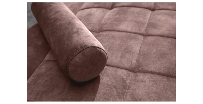 Zoom sur la texture du canapé convertible ATELIA rose