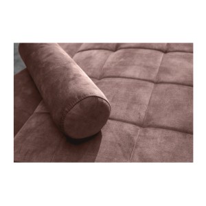 Zoom sur la texture du canapé convertible ATELIA rose