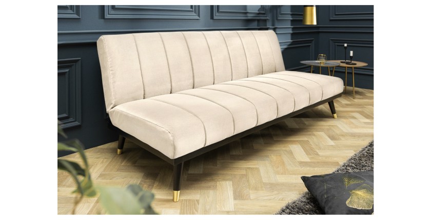 Canapé convertible FILI blanc mis en situation