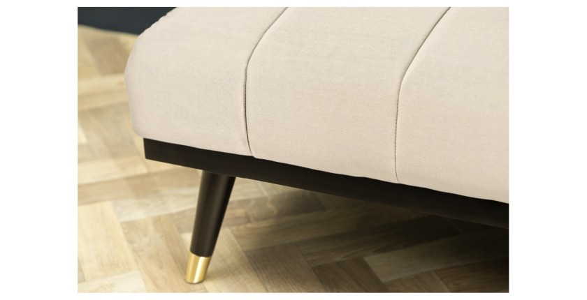 Zoom sur la tranche du canapé convertible FILI blanc