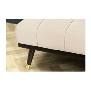 Zoom sur la tranche du canapé convertible FILI blanc