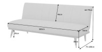 Dimensions du canapé convertible FILI blanc
