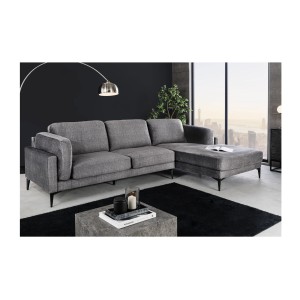 Canapé d'angle URBANE gris mis en situation
