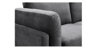 Zoom sur l'accoudoir à gauche du canapé d'angle URBANE gris