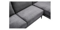 Zoom sur l'assise du canapé d'angle URBANE gris