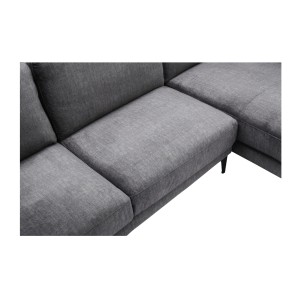 Zoom sur l'assise du canapé d'angle URBANE gris