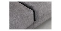 Zoom sur le tissu du canapé d'angle URBANE gris