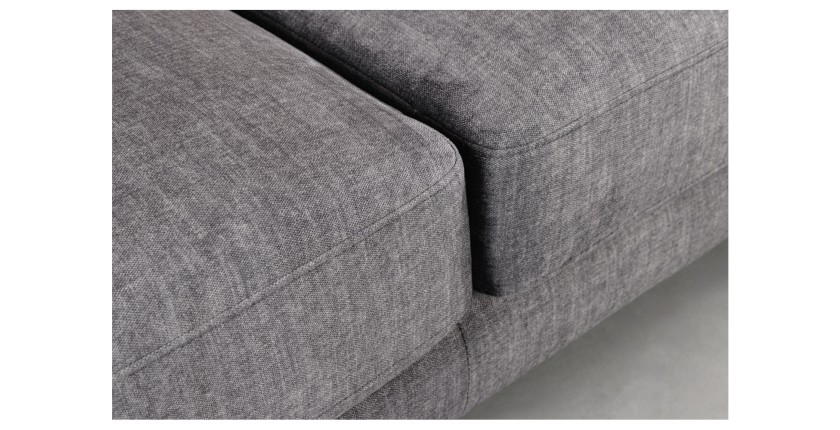Zoom sur le tissu du canapé d'angle URBANE gris