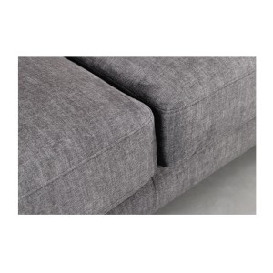 Zoom sur le tissu du canapé d'angle URBANE gris
