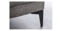 Zoom sur les pieds du canapé d'angle URBANE gris