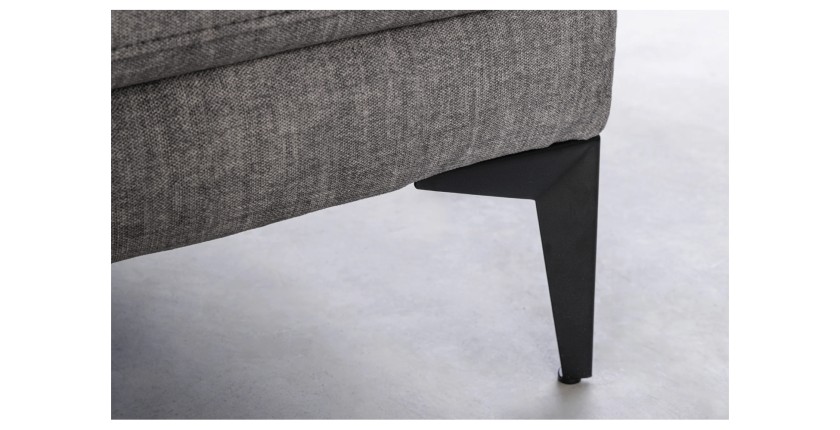 Zoom sur les pieds du canapé d'angle URBANE gris