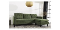 Canapé avec angle réversible CITY vert vu de bas