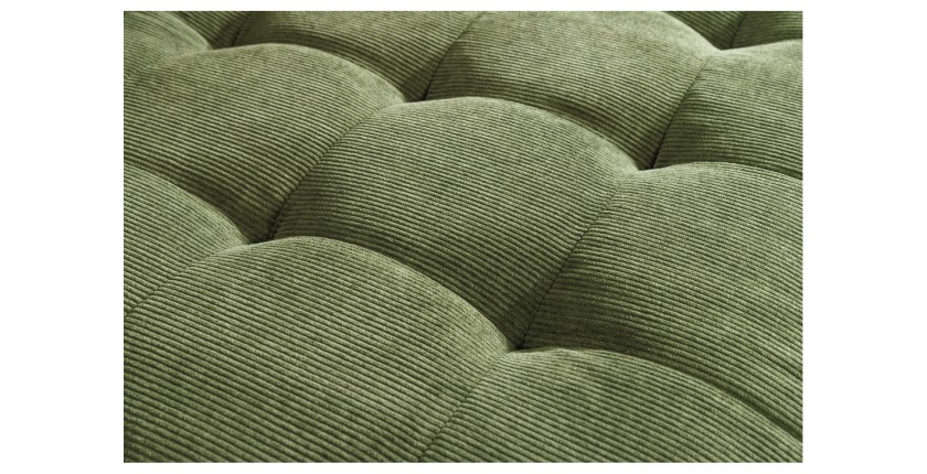 Zoom sur le motif du canapé avec angle réversible CITY vert